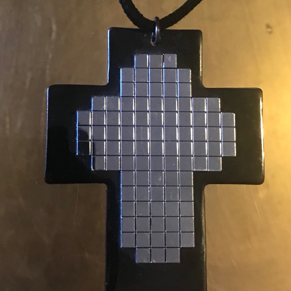 Pewter and Silver Cross
